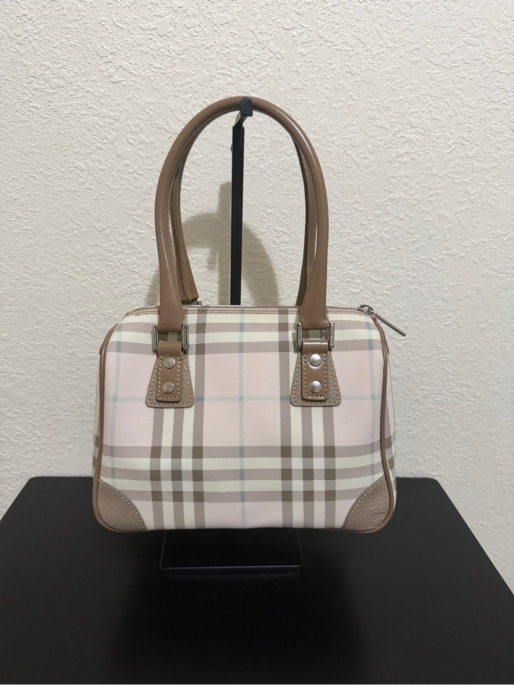 Burberry Light Pink and Tan Mini Top-Handle Bag - Picture 5 of 8